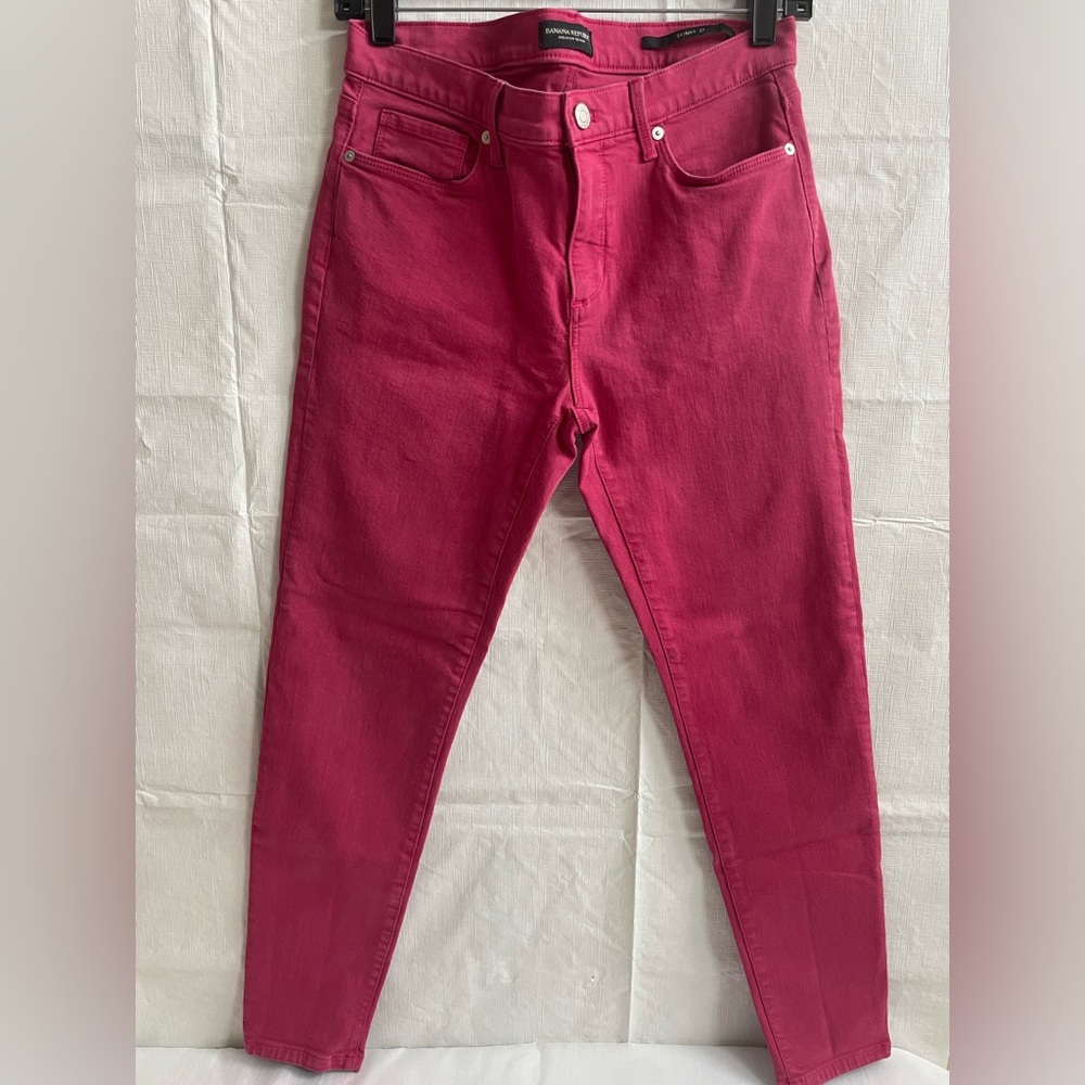 Banana Republic Women's Premium Denim Pink Dust Size 27 Skinny